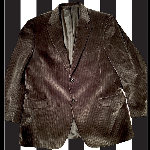 Dockers Jacket Mens Size 46R Brown Corduroy Sport Coat 2 Button Classic Academia - Picture 1 of 11